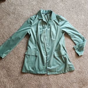 Blazer, womens blazer, velvet blazer, business, green blazer